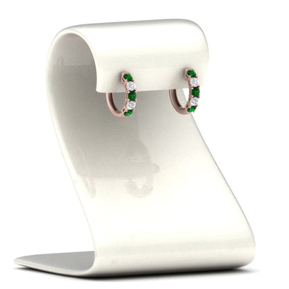 1 Carat Sparkle Five Stone Hoop Earrings Fascinating Diamonds