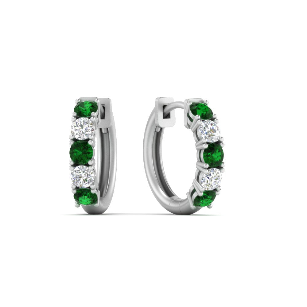 1 Carat Sparkle Five Stone Hoop Earrings Fascinating Diamonds