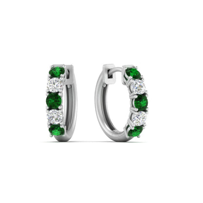 1 Carat Sparkle Five Stone Hoop Earrings Fascinating Diamonds