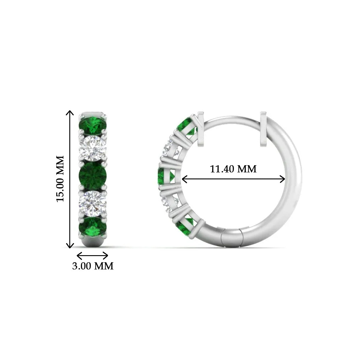 1 Carat Sparkle Five Stone Hoop Earrings Fascinating Diamonds