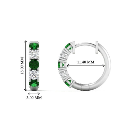 1 Carat Sparkle Five Stone Hoop Earrings Fascinating Diamonds