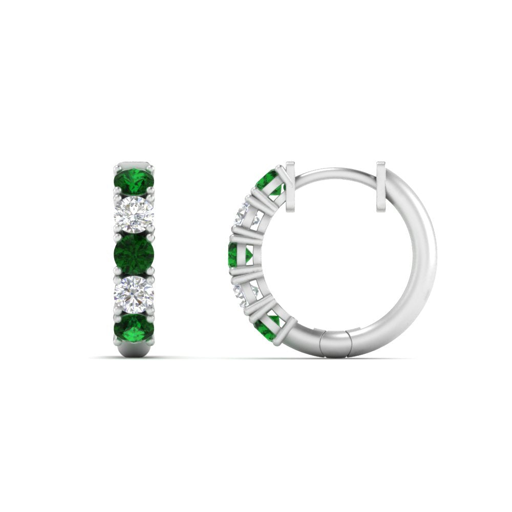 1 Carat Sparkle Five Stone Hoop Earrings Fascinating Diamonds