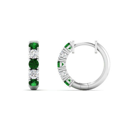 1 Carat Sparkle Five Stone Hoop Earrings Fascinating Diamonds