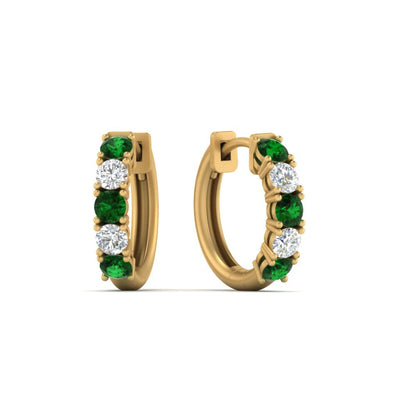 1 Carat Sparkle Five Stone Hoop Earrings Fascinating Diamonds