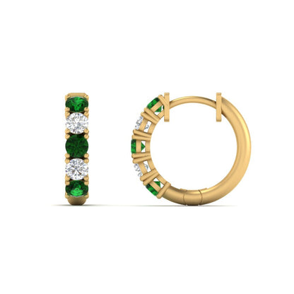1 Carat Sparkle Five Stone Hoop Earrings Fascinating Diamonds