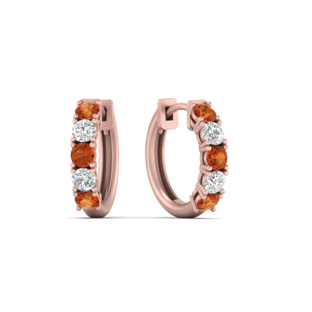 1 Carat Sparkle Five Stone Hoop Earrings Fascinating Diamonds