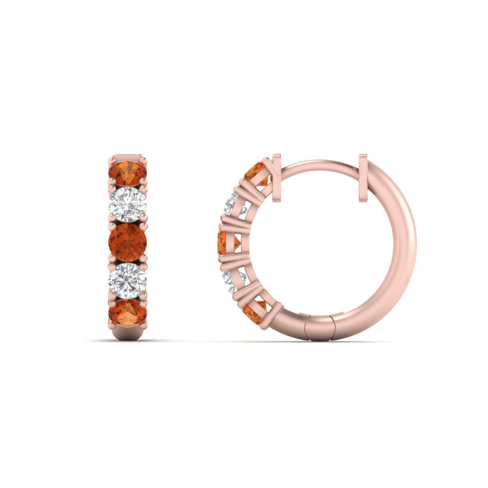 1 Carat Sparkle Five Stone Hoop Earrings Fascinating Diamonds