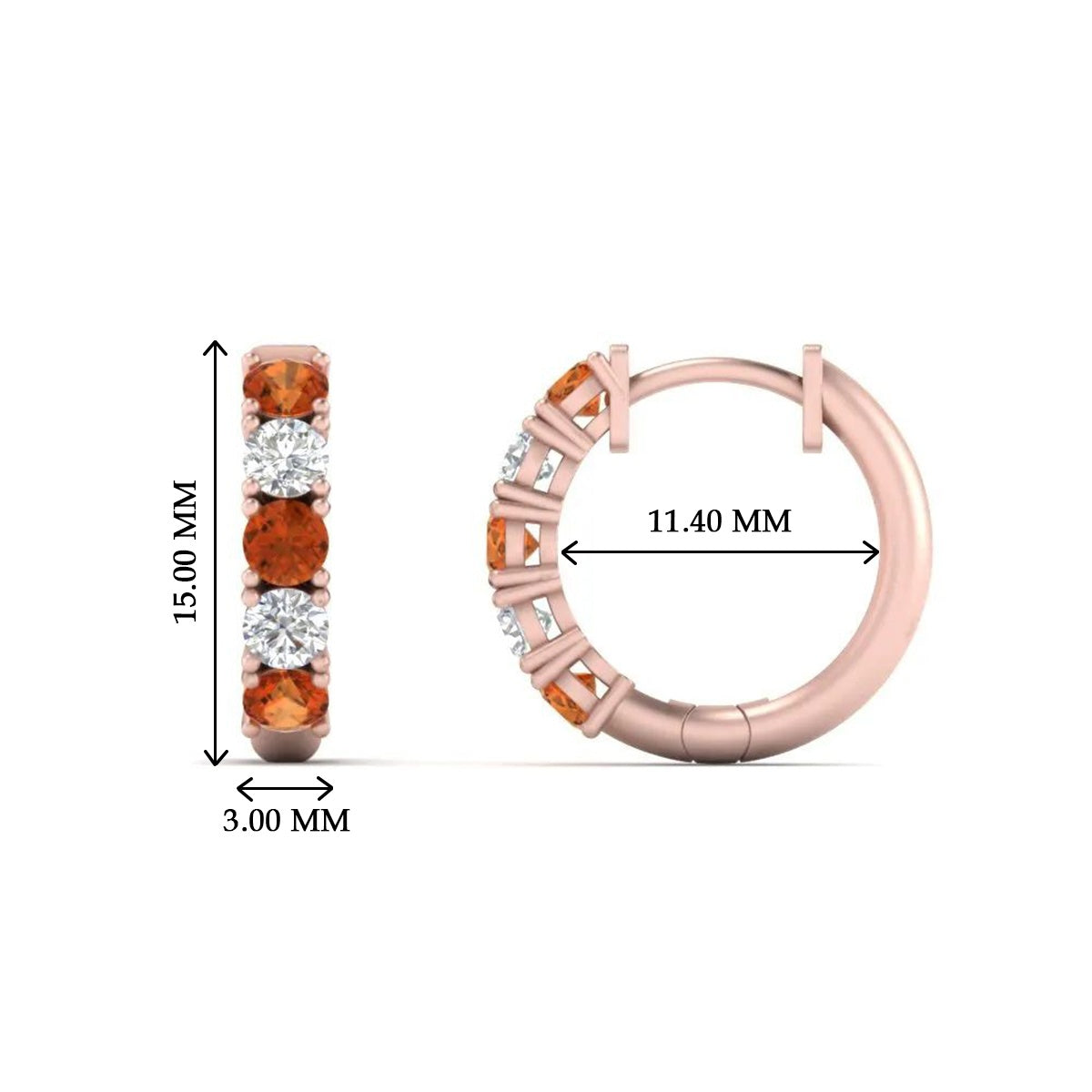 1 Carat Sparkle Five Stone Hoop Earrings Fascinating Diamonds