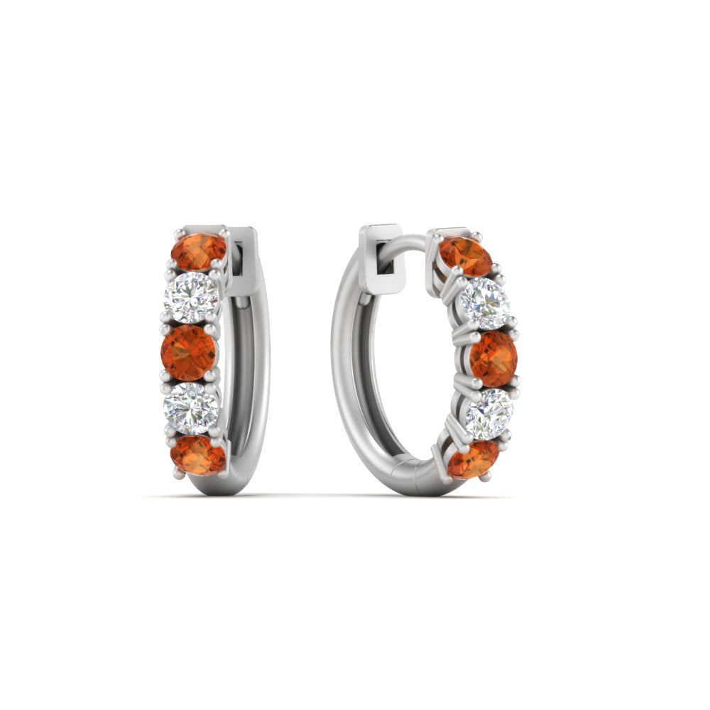 1 Carat Sparkle Five Stone Hoop Earrings Fascinating Diamonds