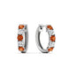 1 Carat Sparkle Five Stone Hoop Earrings Fascinating Diamonds
