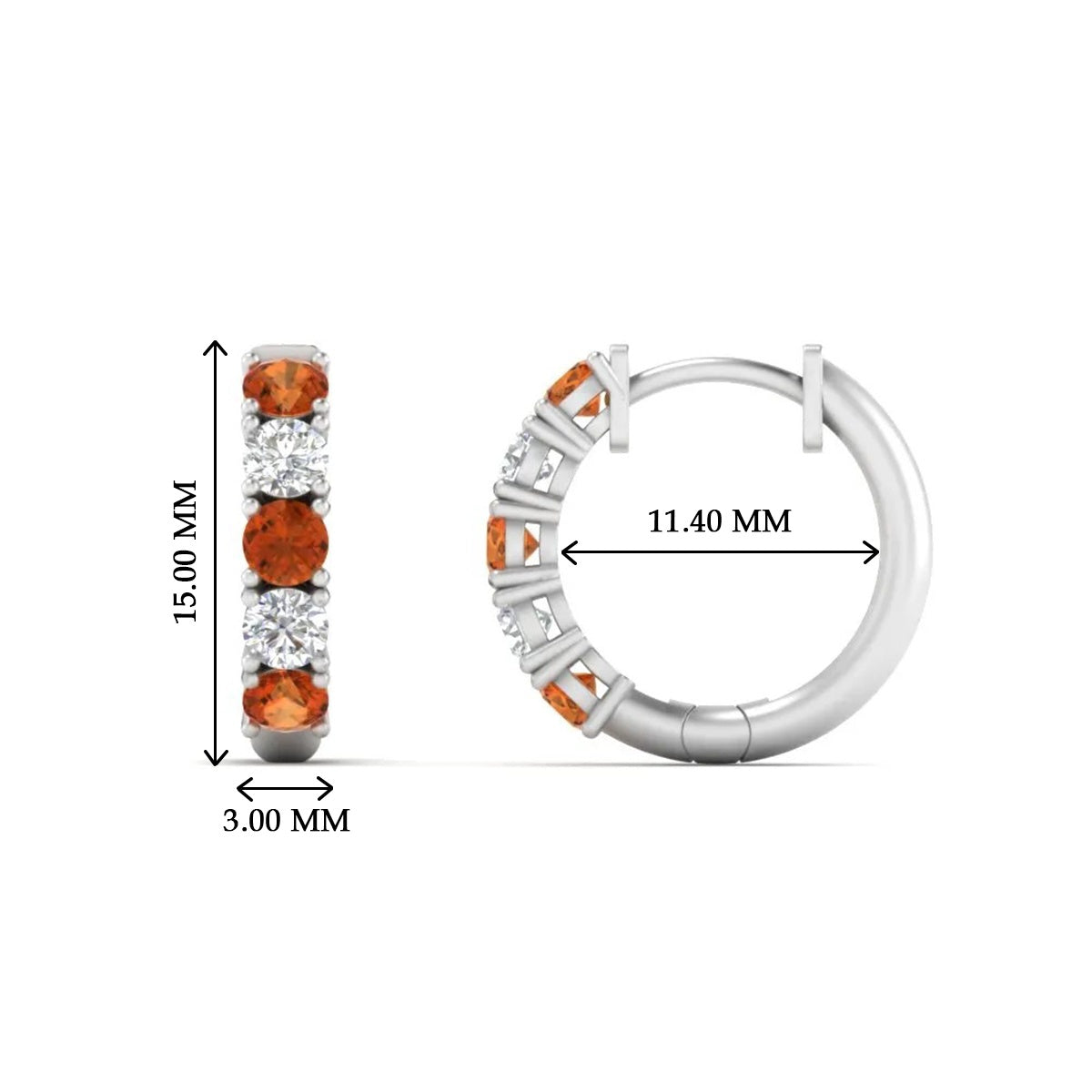 1 Carat Sparkle Five Stone Hoop Earrings Fascinating Diamonds
