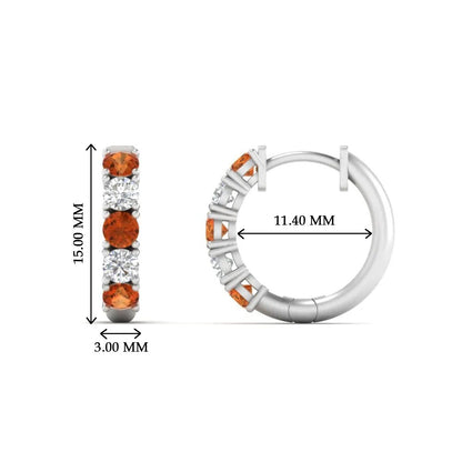 1 Carat Sparkle Five Stone Hoop Earrings Fascinating Diamonds