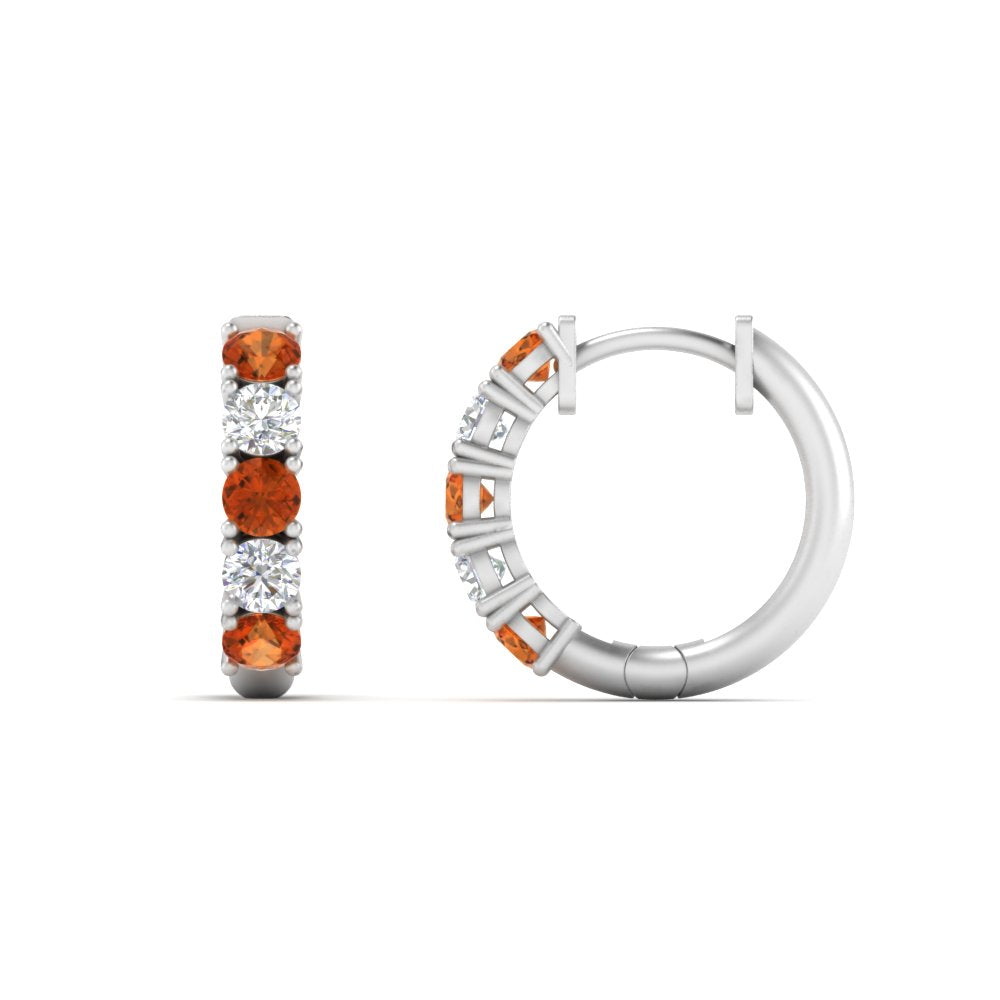 1 Carat Sparkle Five Stone Hoop Earrings Fascinating Diamonds