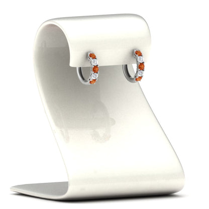 1 Carat Sparkle Five Stone Hoop Earrings Fascinating Diamonds