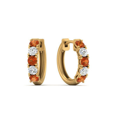1 Carat Sparkle Five Stone Hoop Earrings Fascinating Diamonds