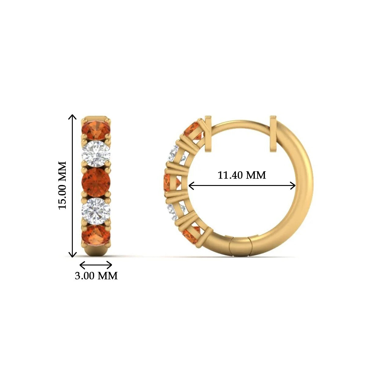 1 Carat Sparkle Five Stone Hoop Earrings Fascinating Diamonds