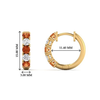 1 Carat Sparkle Five Stone Hoop Earrings Fascinating Diamonds