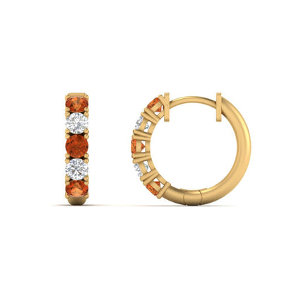 1 Carat Sparkle Five Stone Hoop Earrings Fascinating Diamonds