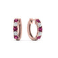 1 Carat Sparkle Five Stone Hoop Earrings Fascinating Diamonds