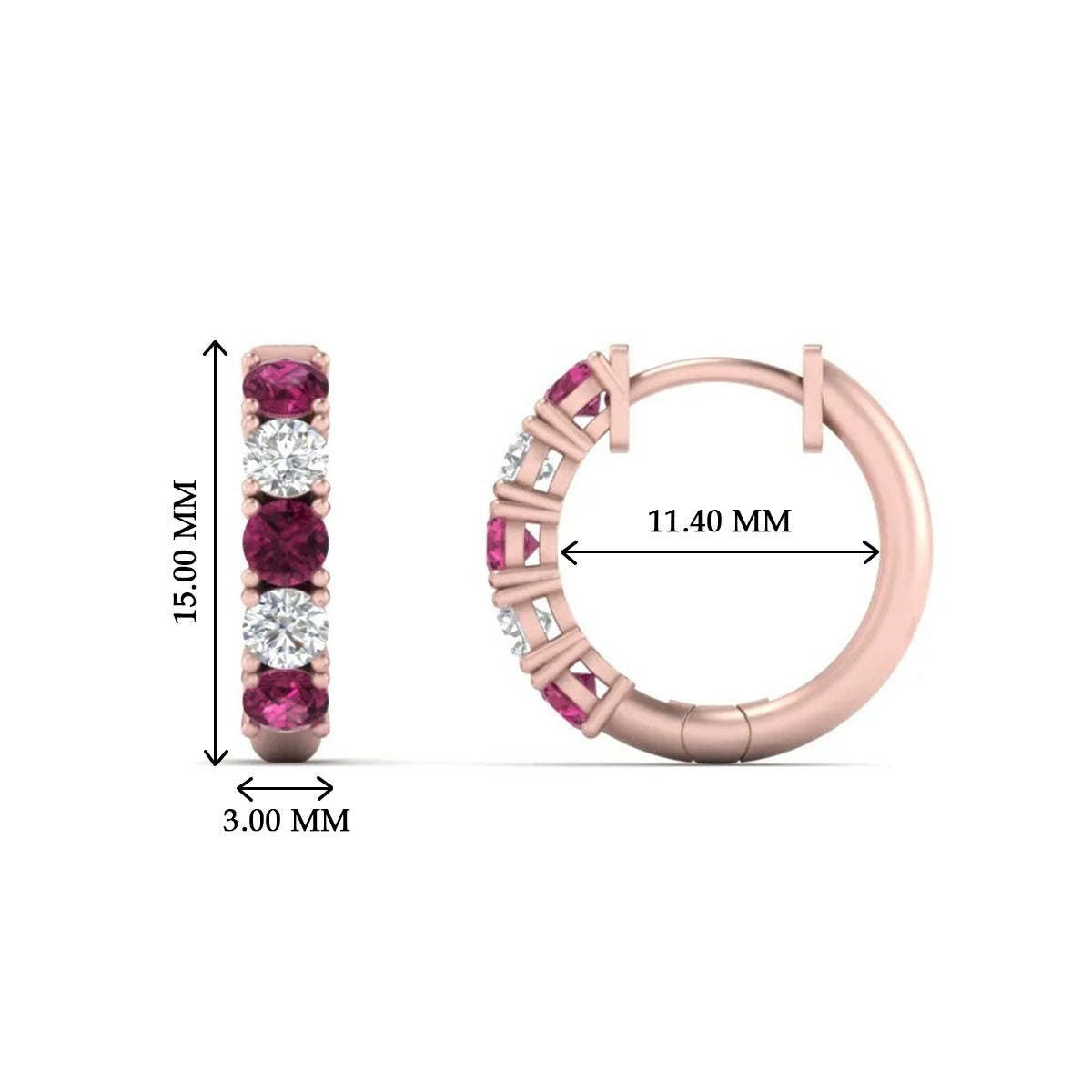 1 Carat Sparkle Five Stone Hoop Earrings Fascinating Diamonds