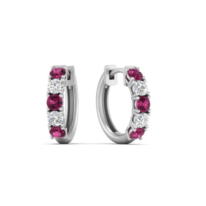 1 Carat Sparkle Five Stone Hoop Earrings Fascinating Diamonds