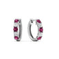 1 Carat Sparkle Five Stone Hoop Earrings Fascinating Diamonds