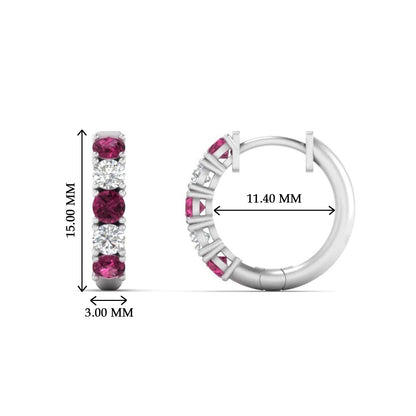 1 Carat Sparkle Five Stone Hoop Earrings Fascinating Diamonds