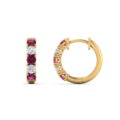 1 Carat Sparkle Five Stone Hoop Earrings Fascinating Diamonds