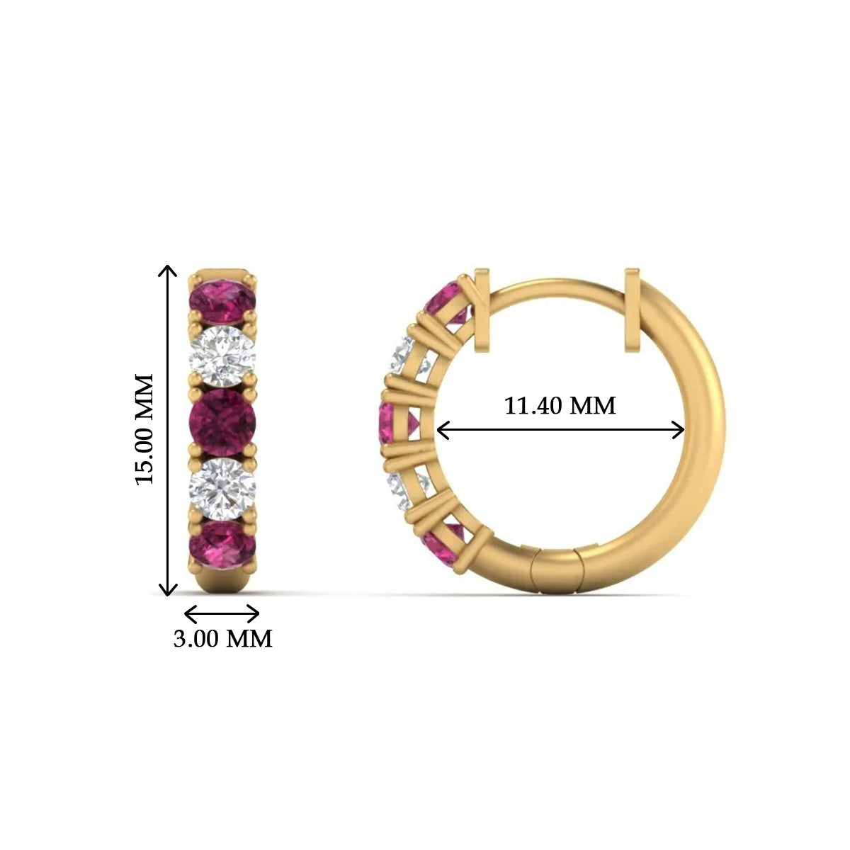1 Carat Sparkle Five Stone Hoop Earrings Fascinating Diamonds