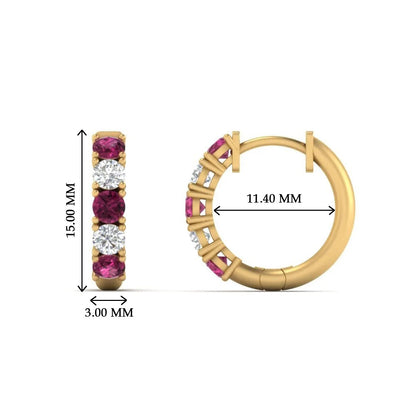 1 Carat Sparkle Five Stone Hoop Earrings Fascinating Diamonds