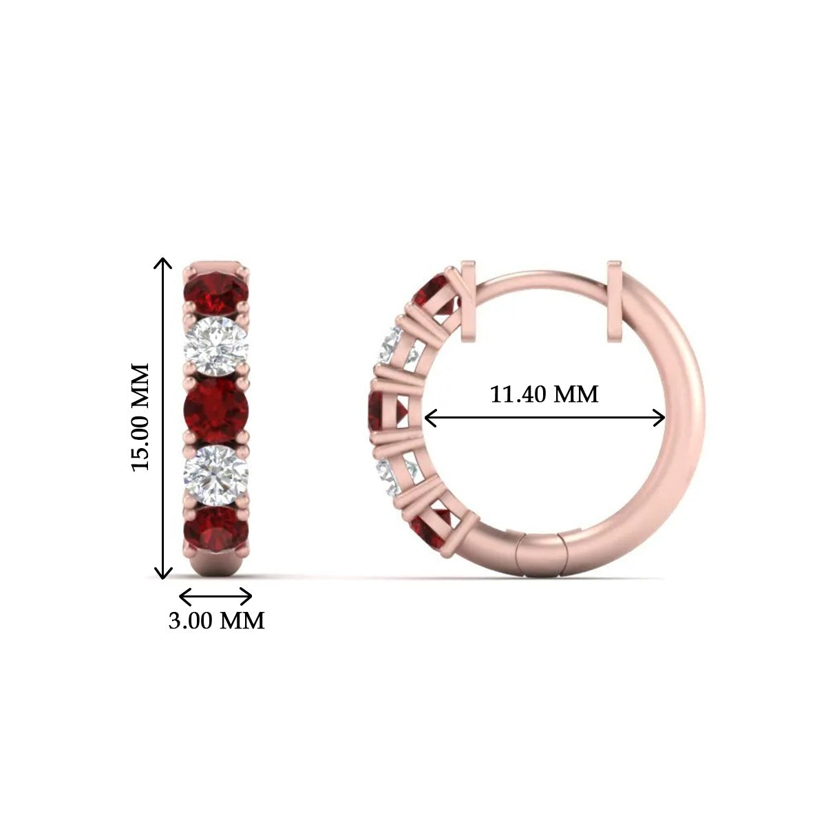 1 Carat Sparkle Five Stone Hoop Earrings Fascinating Diamonds