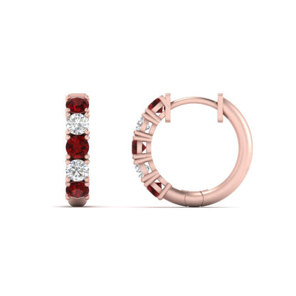 1 Carat Sparkle Five Stone Hoop Earrings Fascinating Diamonds