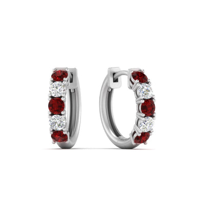 1 Carat Sparkle Five Stone Hoop Earrings Fascinating Diamonds