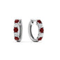 1 Carat Sparkle Five Stone Hoop Earrings Fascinating Diamonds