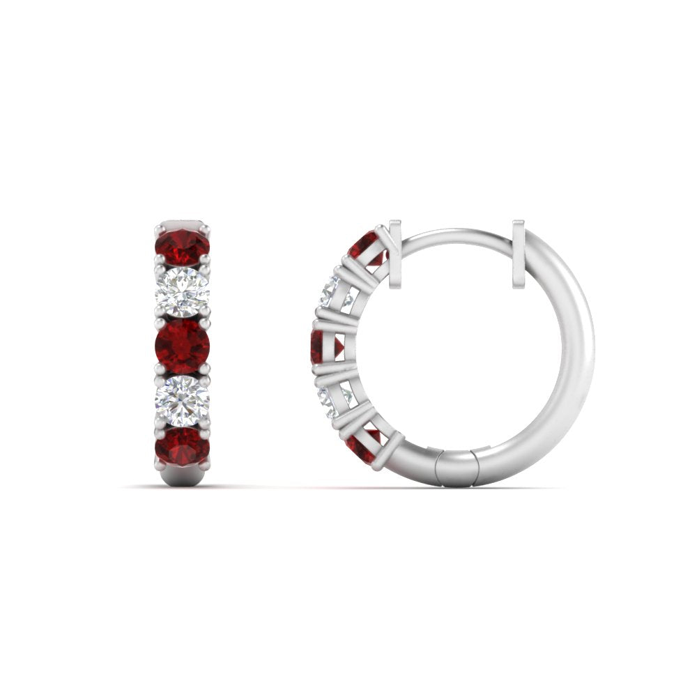 1 Carat Sparkle Five Stone Hoop Earrings Fascinating Diamonds