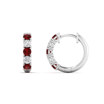 1 Carat Sparkle Five Stone Hoop Earrings Fascinating Diamonds