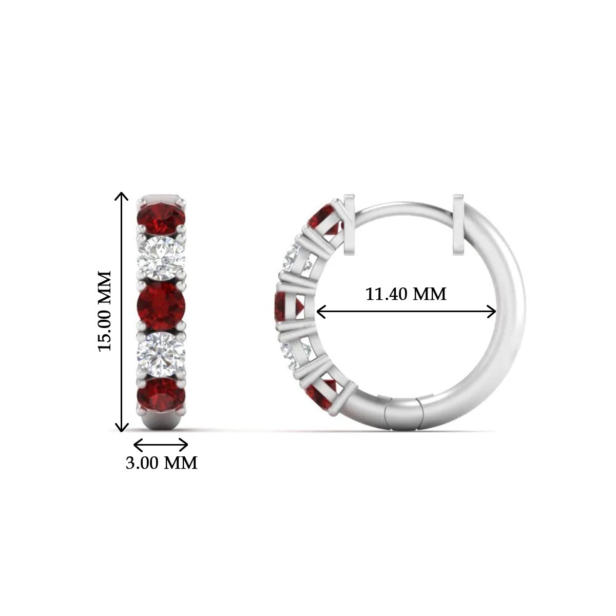 1 Carat Sparkle Five Stone Hoop Earrings Fascinating Diamonds