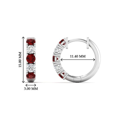 1 Carat Sparkle Five Stone Hoop Earrings Fascinating Diamonds