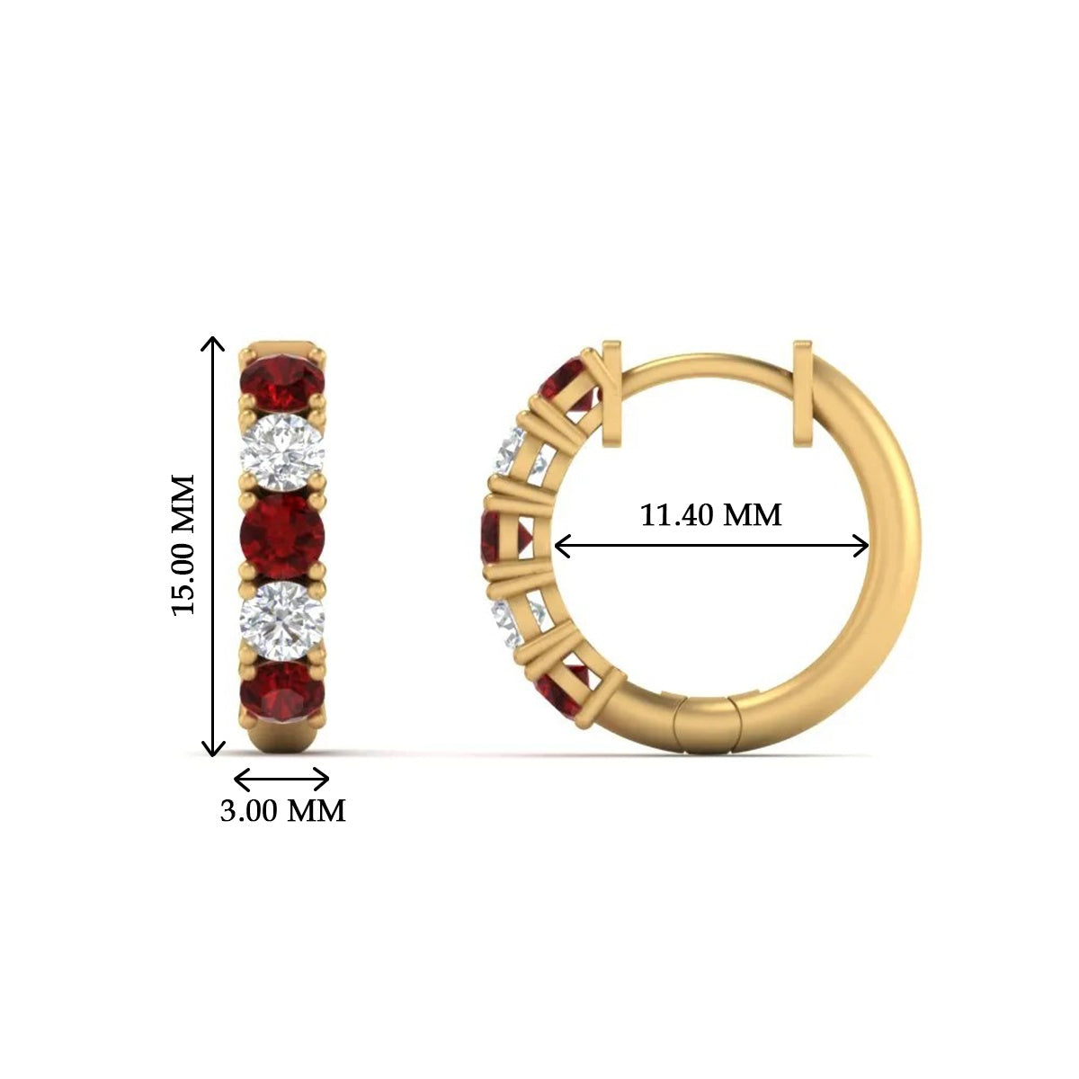 1 Carat Sparkle Five Stone Hoop Earrings Fascinating Diamonds