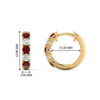 1 Carat Sparkle Five Stone Hoop Earrings Fascinating Diamonds