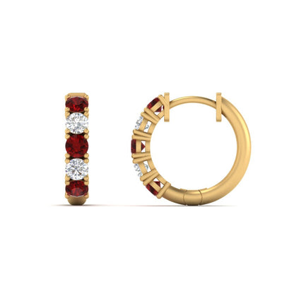 1 Carat Sparkle Five Stone Hoop Earrings Fascinating Diamonds