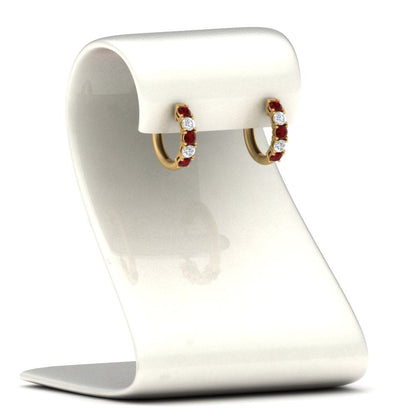 1 Carat Sparkle Five Stone Hoop Earrings Fascinating Diamonds