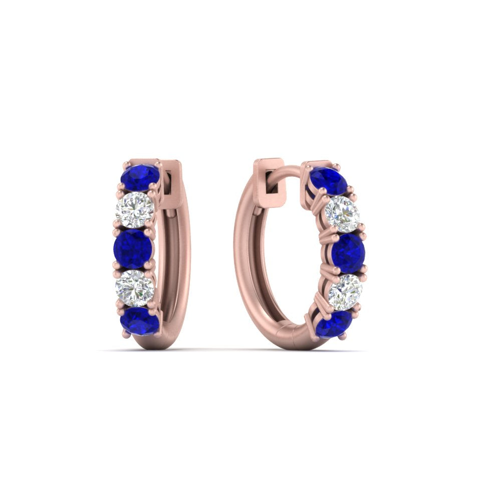 1 Carat Sparkle Five Stone Hoop Earrings Fascinating Diamonds