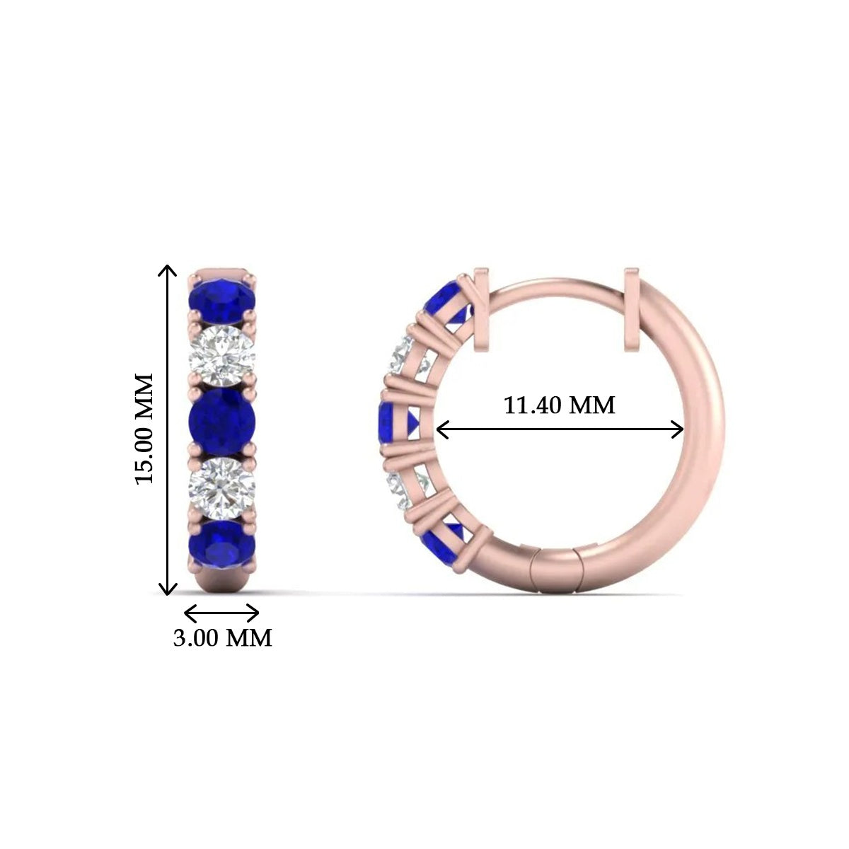 1 Carat Sparkle Five Stone Hoop Earrings Fascinating Diamonds