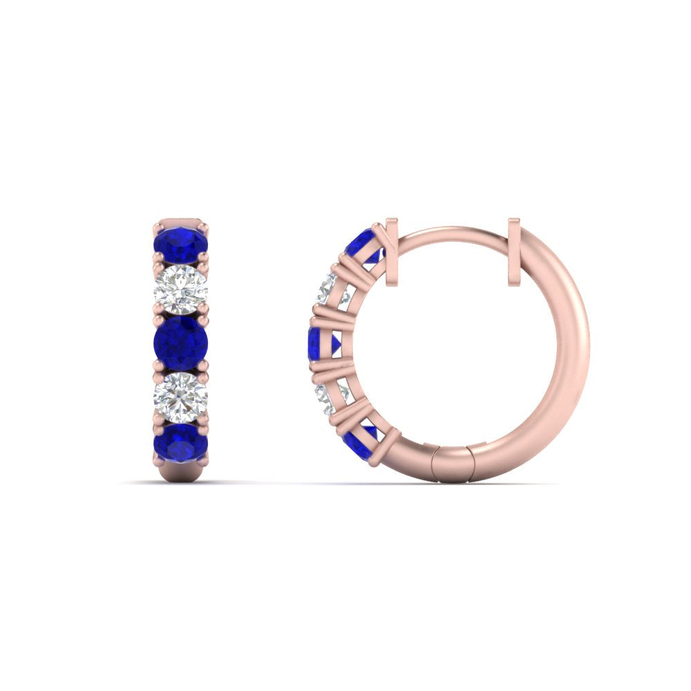 1 Carat Sparkle Five Stone Hoop Earrings Fascinating Diamonds