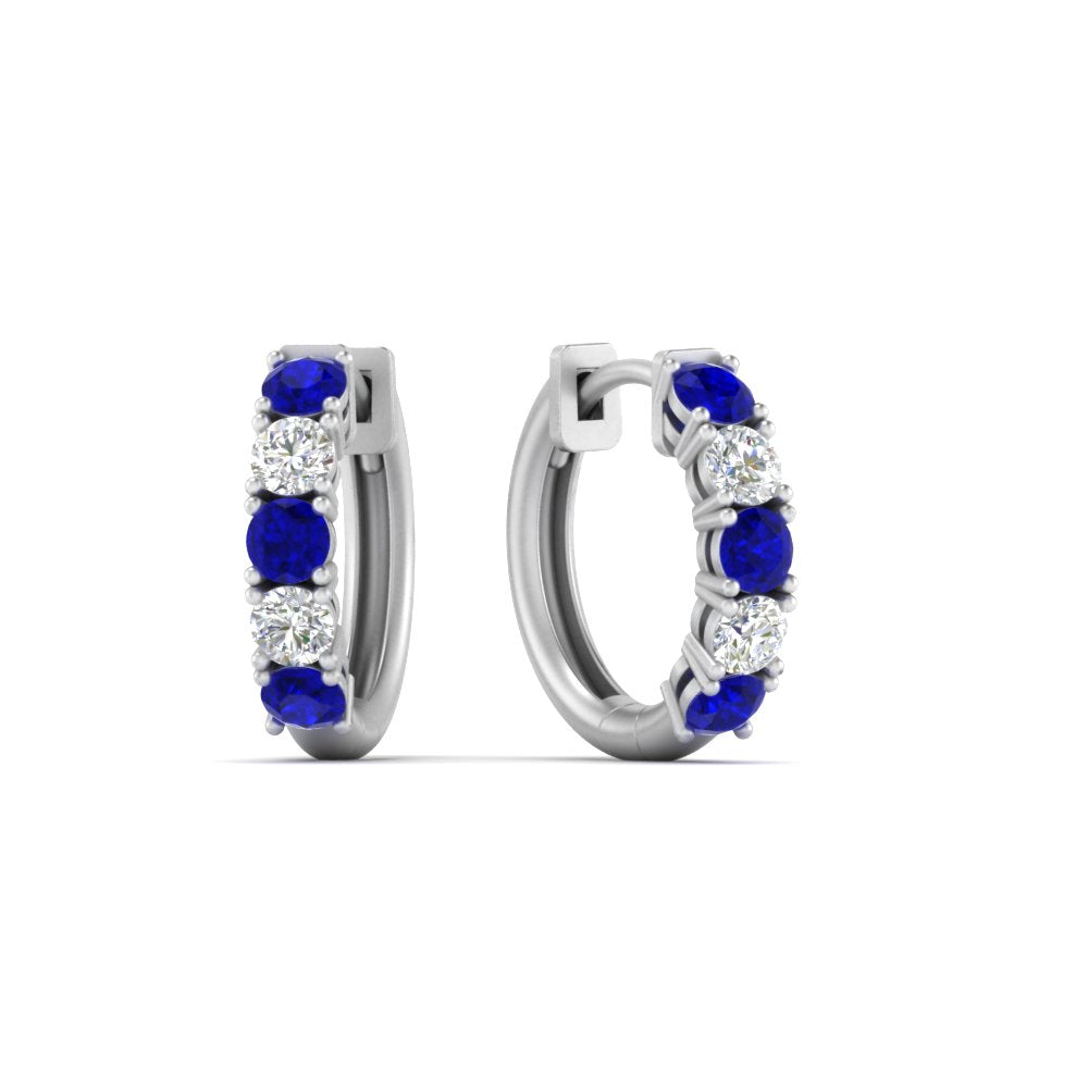 1 Carat Sparkle Five Stone Hoop Earrings Fascinating Diamonds