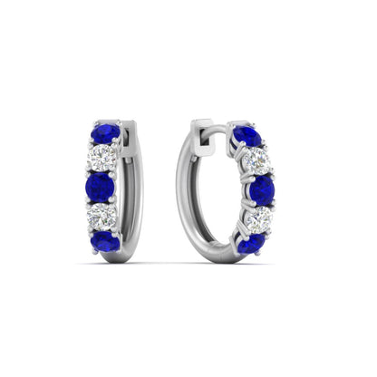 1 Carat Sparkle Five Stone Hoop Earrings Fascinating Diamonds