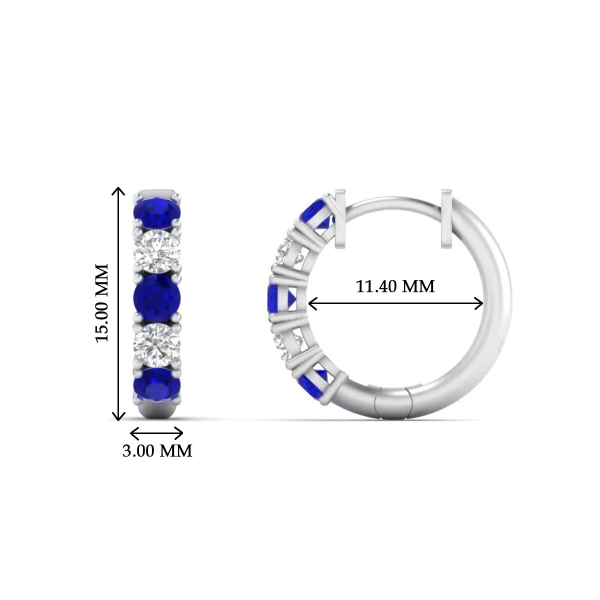 1 Carat Sparkle Five Stone Hoop Earrings Fascinating Diamonds