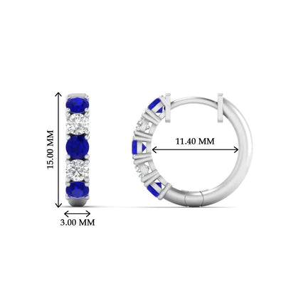 1 Carat Sparkle Five Stone Hoop Earrings Fascinating Diamonds