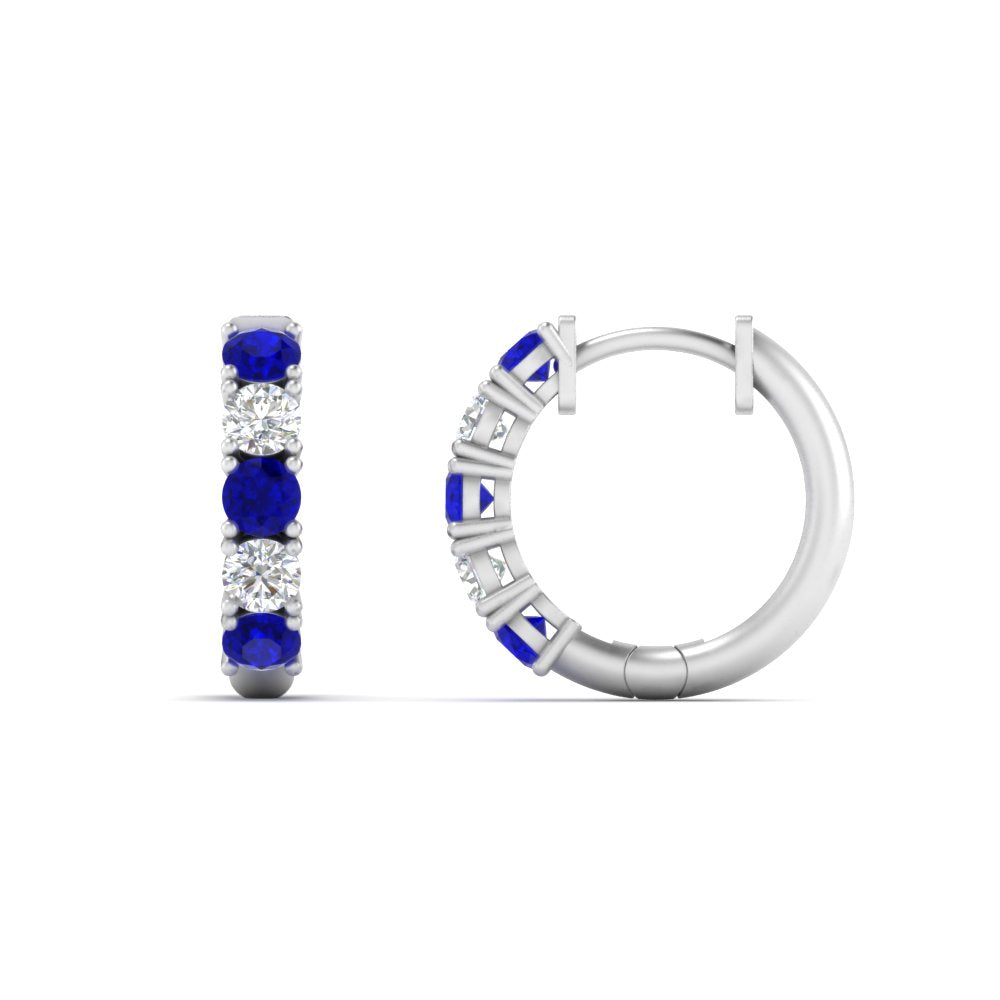 1 Carat Sparkle Five Stone Hoop Earrings Fascinating Diamonds
